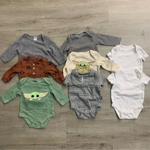 Bundle of 8 Infant Boy Onesies